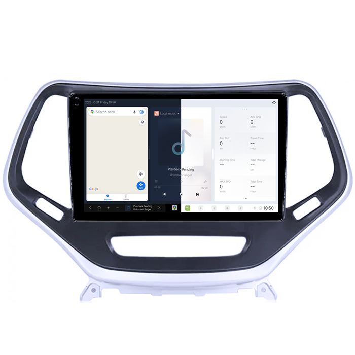 Navigatie dedicata Jeep Cherokee 5 2014-2018, DUDU3, 4GB RAM 64GB ROM, Octacore, Platforma 8581, Android, Display QLED 9", DSP, Carplay&AndroidAuto [2]