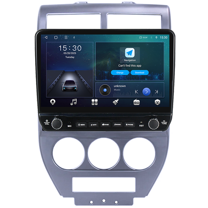 Navigatie dedicata Jeep Compass 2007-2009 Tesla cu butoane rotative model 2024, 4GB RAM 64GB ROM, Procesor Quadcore, Android 14, Display QLED 10", DSP, Carplay&Android Auto [6]