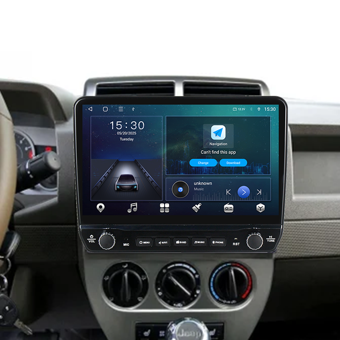 Navigatie dedicata Jeep Compass 2007-2009 Tesla cu butoane rotative model 2024, 4GB RAM 64GB ROM, Procesor Quadcore, Android 14, Display QLED 10", DSP, Carplay&Android Auto [7]