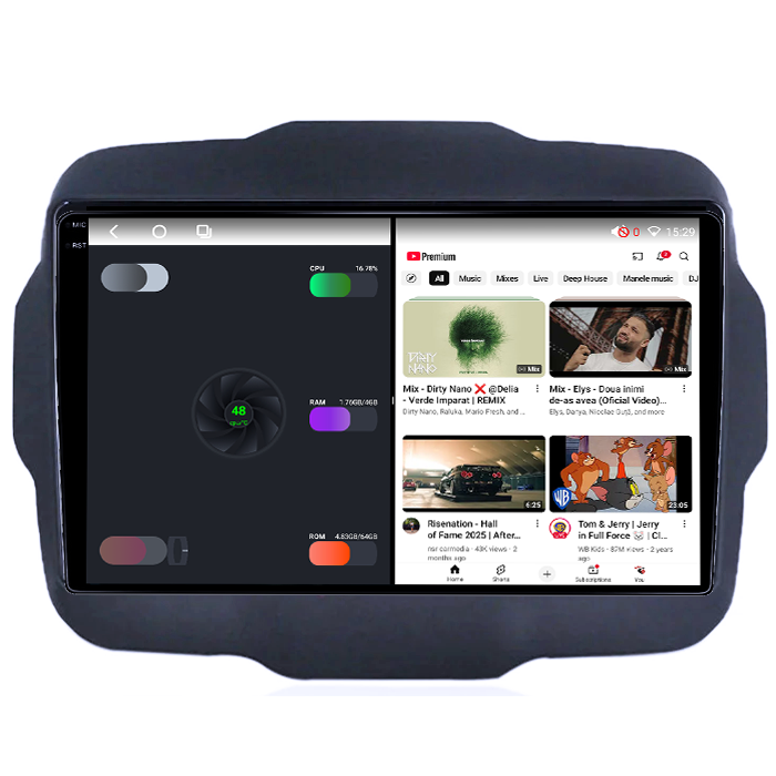 Navigatie dedicata Jeep Renegade 2016-2018, 4GB RAM 64GB ROM, Procesor Qualcomm Octacore, Android 14, Rezolutie 2K, Display QLED 9", DSP, Carplay&Android Auto, SIM 4G [4]