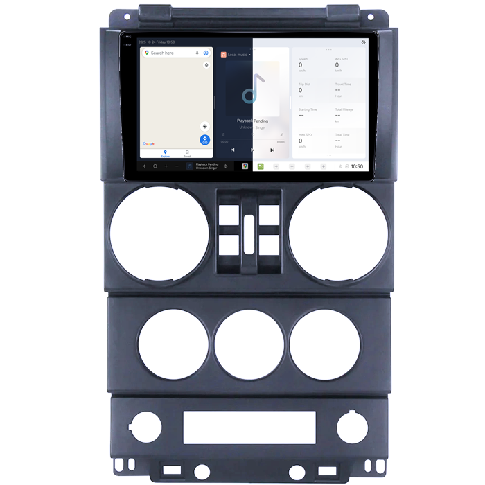 Navigatie dedicata Jeep Wrangler Rubicon 2008-2010, DUDU3, 4GB RAM 64GB ROM, Octacore, Platforma 8581, Android, Display QLED 9", DSP, Carplay&AndroidAuto [2]