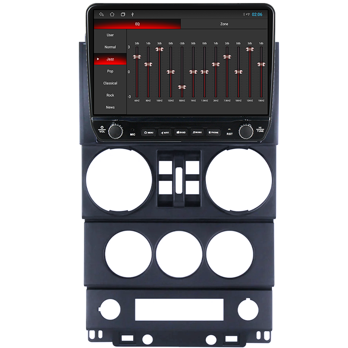 Navigatie dedicata Jeep Wrangler Rubicon 2008-2010 Tesla cu butoane rotative model 2024, 4GB RAM 64GB ROM, Procesor Quadcore, Android 14, Display QLED 10", DSP, Carplay&Android Auto [2]