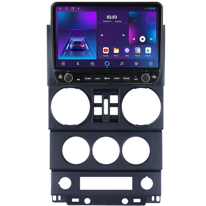 Navigatie dedicata Jeep Wrangler Rubicon 2008-2010 Tesla cu butoane rotative model 2024, 4GB RAM 64GB ROM, Procesor Quadcore, Android 14, Display QLED 10", DSP, Carplay&Android Auto [5]