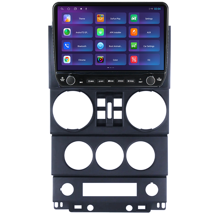 Navigatie dedicata Jeep Wrangler Rubicon 2008-2010 Tesla cu butoane rotative model 2024, 4GB RAM 64GB ROM, Procesor Quadcore, Android 14, Display QLED 10", DSP, Carplay&Android Auto [4]