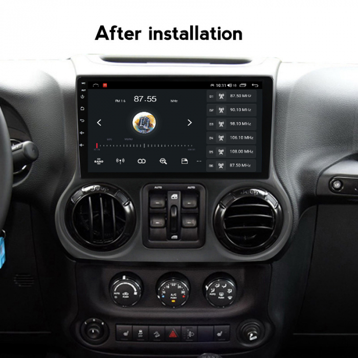 Navigatie dedicata Jeep Wrangler 2011-2016, 4 GB RAM 32 ROM, Android 13, Display QLED, 10", DSP, Carplay, Android Auto, Internet, Youtube , Waze , WI-FI , USB , Bluetooth [6]