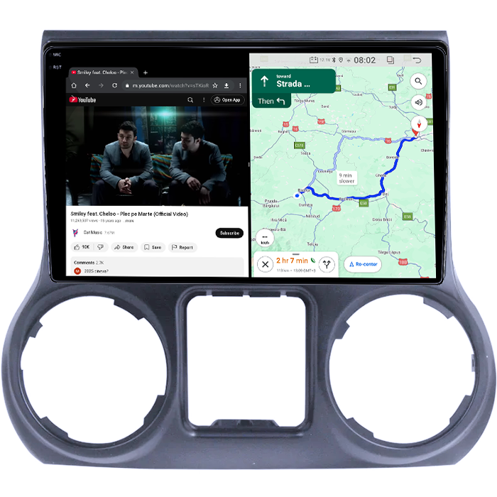 Navigatie dedicata JEEP Wrangler 2011- 2016, 4GB RAM 64GB ROM, Quad Core, Display 10" QLED  Carplay, Android 14, Bluetooth, Magazin Play, Suport Camere AHD [2]