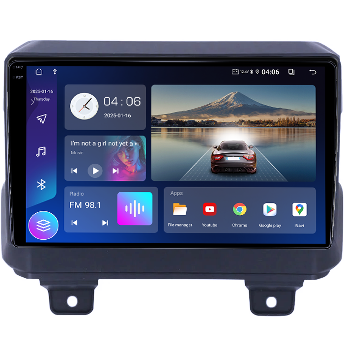 Navigatie dedicata Jeep Wrangler 2018-2019, 4GB RAM 64GB ROM, Quad Core, Display 9" QLED  Carplay, Android 14, Bluetooth, Magazin Play, Suport Camere AHD [3]