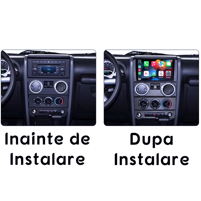 Navigatie dedicata Jeep Wrangler Rubicon 2008-2010, 4GB RAM 64GB ROM, Procesor Qualcomm Octacore, Android 14, Rezolutie 2K, Display QLED 9", DSP, Carplay&Android Auto, SIM 4G [7]