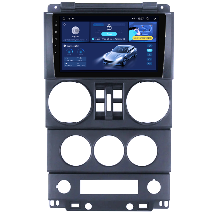 Navigatie dedicata Jeep Wrangler Rubicon 2008-2010, 8GB RAM 128GB ROM, Octacore, Platforma TS18, Android 13, Display QLED 9”, Suporta camera 360º, DSP, Carplay&Android Auto, SIM 4G, Ventilator Activ [2]