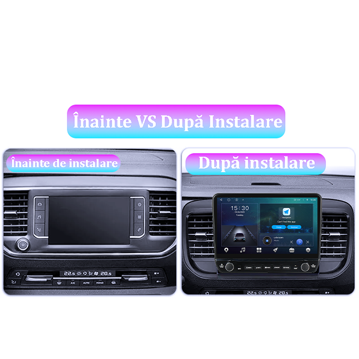 Navigatie dedicata Jumpy 2016-2021 Tesla cu butoane rotative model 2024, 4GB RAM 64GB ROM, Procesor Quadcore, Android 14, Display QLED 10", DSP, Carplay&Android Auto [7]