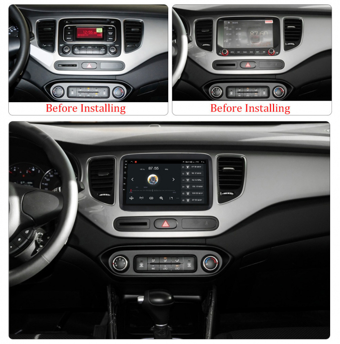 Navigatie dedicata KIA Carens 2013-2018, 4GB RAM 64GB ROM, Octacore, Android 13, Display QLED 9", DSP, Carplay, Android Auto, Internet, Youtube, Waze, WIFI, Bluetooth [6]