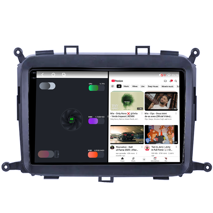 Navigatie dedicata KIA Carens 2013-2018, 4GB RAM 64GB ROM, Octacore, Android 14, Display QLED 1K 9", Carplay&Android Auto, SIM 4G, Ventilator Activ [3]