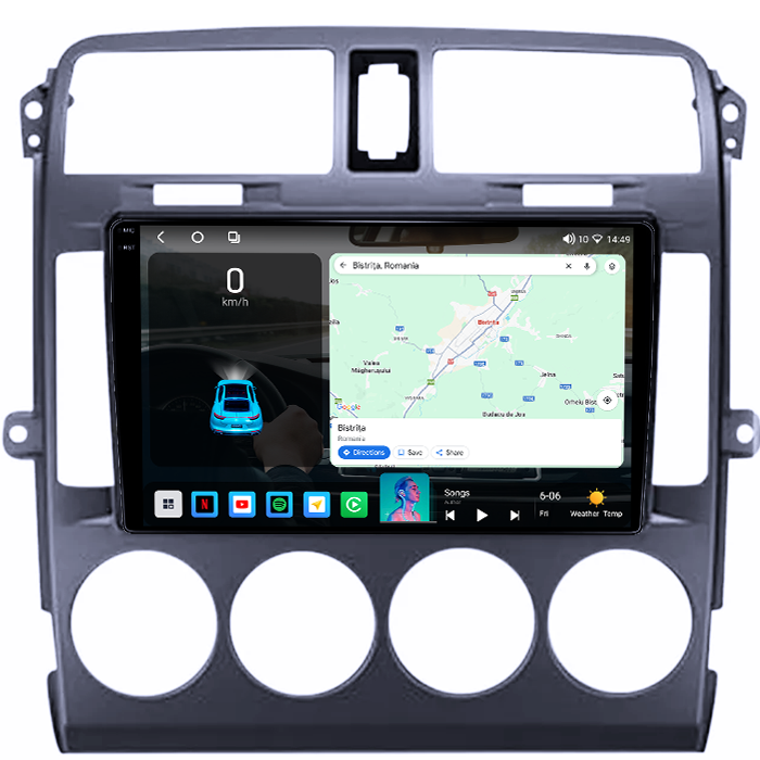 Navigatie dedicata KIA Carnival 2002-2006 Black, 4GB RAM 64GB ROM, Procesor Qualcomm Octacore, Android 14, Rezolutie 2K, Display QLED 9", DSP, Carplay&Android Auto, SIM 4G [2]