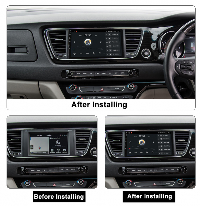 Navigatie dedicata KIA Carnival 2014-2016/2017-2020, 4GB RAM 32 ROM, Android 13, Display QLED, 9",DSP, Carplay, Android Auto, Internet, Youtube , Waze , WI-FI , USB , Bluetooth , Mirr [5]