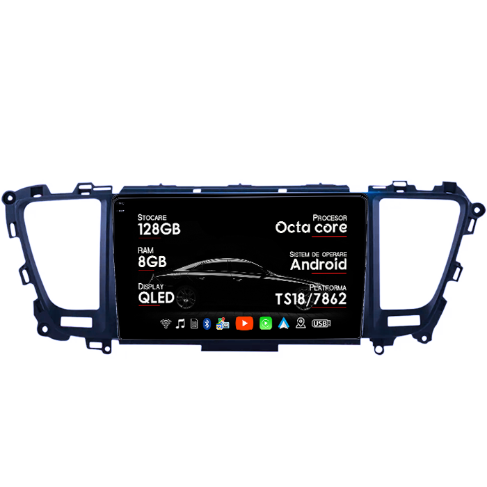 Navigatie dedicata KIA Carnival 2014-2016/2017-2020, 8GB RAM 128GB ROM, Octacore, Platforma TS18, Android 14, Display QLED 9", Suporta camera 360", DSP, Carplay&Android Auto, SIM 4G, Ventilator Act [1]