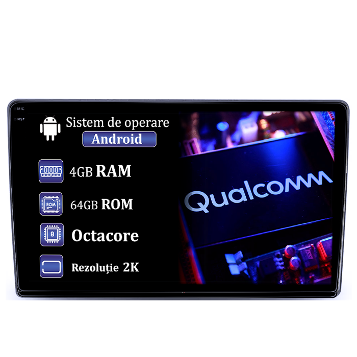 Navigatie dedicata Kia Ceed 2006-2012, 4GB RAM 64GB ROM, Procesor Qualcomm Octacore, Android 14, Rezolutie 2K, Display QLED 9", DSP, Carplay&Android Auto, SIM 4G [1]