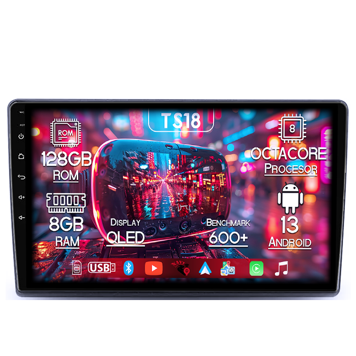 Navigatie dedicata Kia Ceed 2006-2012, 8GB RAM 128GB ROM, Octacore, Platforma TS18, Android 13, Display QLED 9”, Suporta camera 360º, DSP, Carplay&Android Auto, SIM 4G, Ventilator Activ [1]