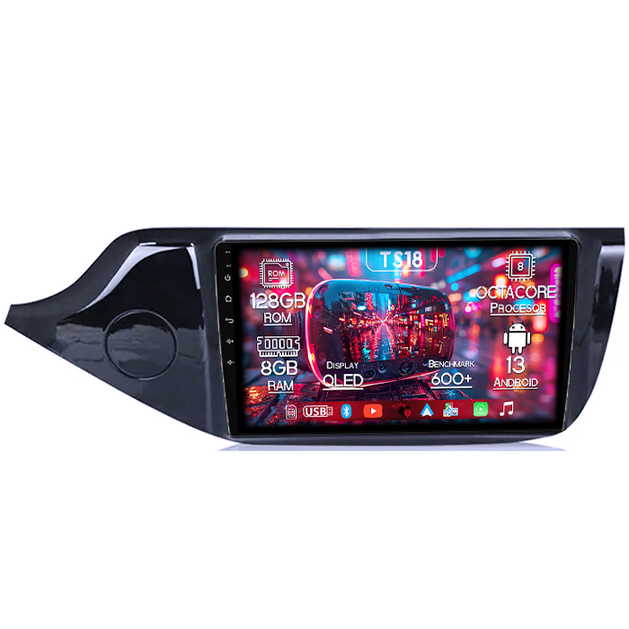 Navigatie dedicata Kia Ceed 2012-2016, 8GB RAM 128GB ROM, Octacore, Platforma TS18, Android 13, Display QLED 9”, Suporta camera 360º, DSP, Carplay&Android Auto, SIM 4G, Ventilator Activ [1]