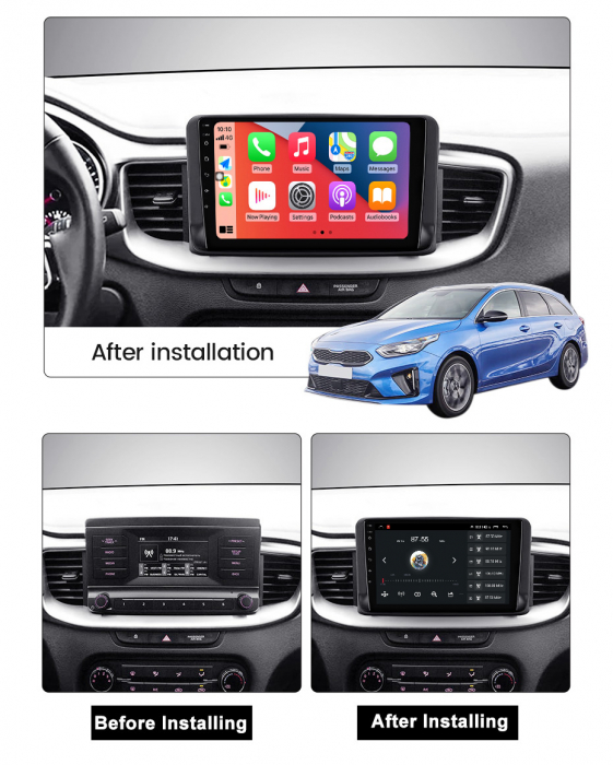 Navigatie dedicata KIA Ceed 2018- 2022, 4 GB RAM 32 ROM, Android 13, Display QLED, 10",DSP, Carplay, Android Auto, Internet, Youtube , Waze , WI-FI , USB , Bluetooth , Mirrorlink [5]
