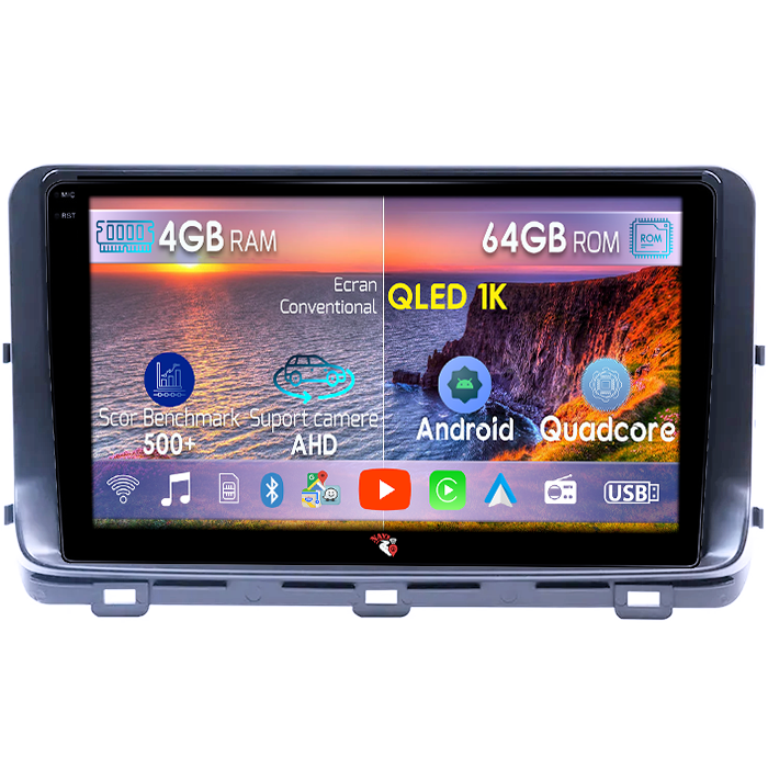 Navigatie dedicata KIA Ceed 2018- 2022, 4GB RAM 64GB ROM, Octacore, Android 14, Display QLED 1K 10", Carplay&Android Auto, SIM 4G, Ventilator Activ [1]
