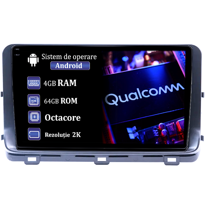 Navigatie dedicata KIA Ceed 2018- 2022, 4GB RAM 64GB ROM, Procesor Qualcomm Octacore, Android 14, Rezolutie 2K, Display QLED 10", DSP, Carplay&Android Auto, SIM 4G [1]