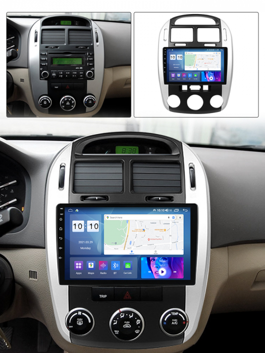 Navigatie dedicata Kia Cerato 2004-2008, 4GB RAM 32 ROM, Android 13, Display QLED, 9",DSP, Carplay, Android Auto, Internet, Youtube , Waze , WI-FI , USB , Bluetooth , Mirrorlink [6]