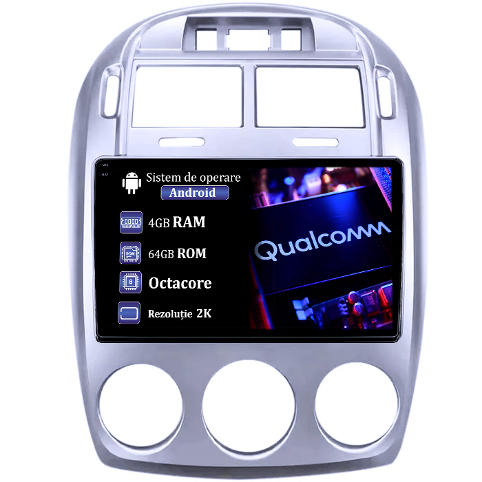 Navigatie dedicata Kia Cerato 2005-2006, 4GB RAM 64GB ROM, Procesor Qualcomm Octacore, Android 14, Rezolutie 2K, Display QLED 9", DSP, Carplay&Android Auto, SIM 4G [1]