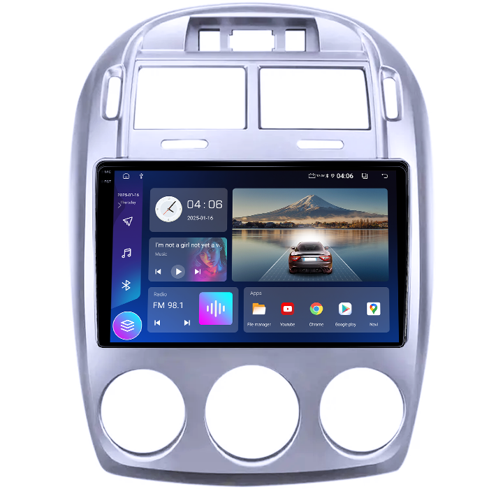 Navigatie dedicata Kia Cerato 2005-2006, 4GB RAM 64GB ROM, Quad Core, Display 9" QLED 1K, Carplay, Android 14, Bluetooth, Magazin Play, Suport Camere AHD [2]