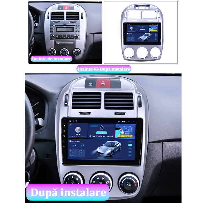 Navigatie dedicata Kia Cerato 2005-2006, 4GB RAM 64GB ROM, Quad Core, Display 9" QLED 1K, Carplay, Android 14, Bluetooth, Magazin Play, Suport Camere AHD [5]