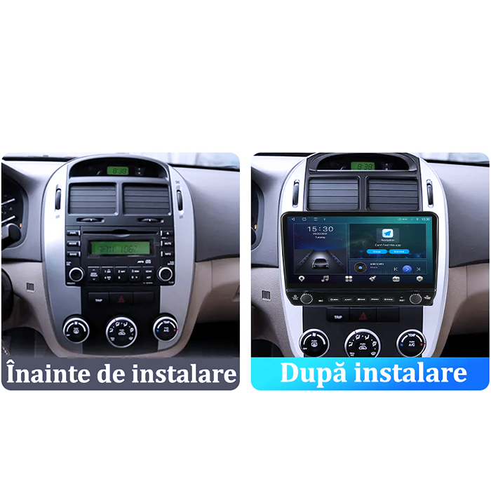 Navigatie dedicata Kia Cerato 2004-2008 Tesla cu butoane rotative model 2024, 4GB RAM 64GB ROM, Procesor Quadcore, Android 14, Display QLED 10", DSP, Carplay&Android Auto [7]