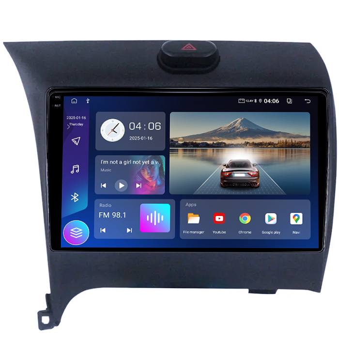 Navigatie dedicata Kia Cerato 2013-2017, 4GB RAM 64GB ROM, Quad Core, Display 9" QLED 1K, Carplay, Android 14, Bluetooth, Magazin Play, Suport Camere AHD [4]
