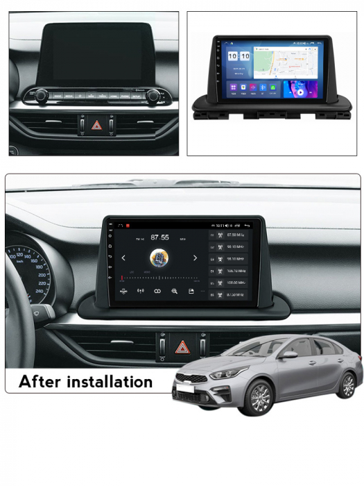Navigatie dedicata Kia Cerato 2018-2021, 4GB RAM 32 ROM, Android 13, Display QLED, 9",DSP, Carplay, Android Auto, Internet, Youtube , Waze , WI-FI , USB , Bluetooth , Mirrorlink [6]