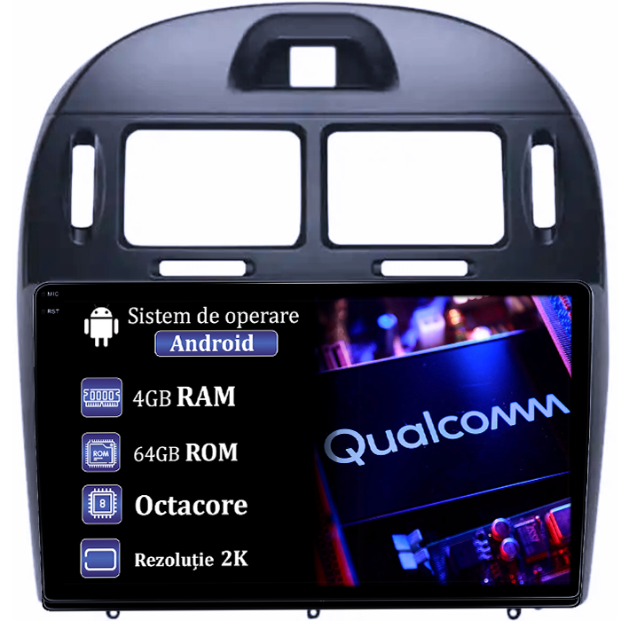 Navigatie dedicata KIA Cerato Foret 2017, 4GB RAM 64GB ROM, Procesor Qualcomm Octacore, Android 14, Rezolutie 2K, Display QLED 10", DSP, Carplay&Android Auto, SIM 4G [1]