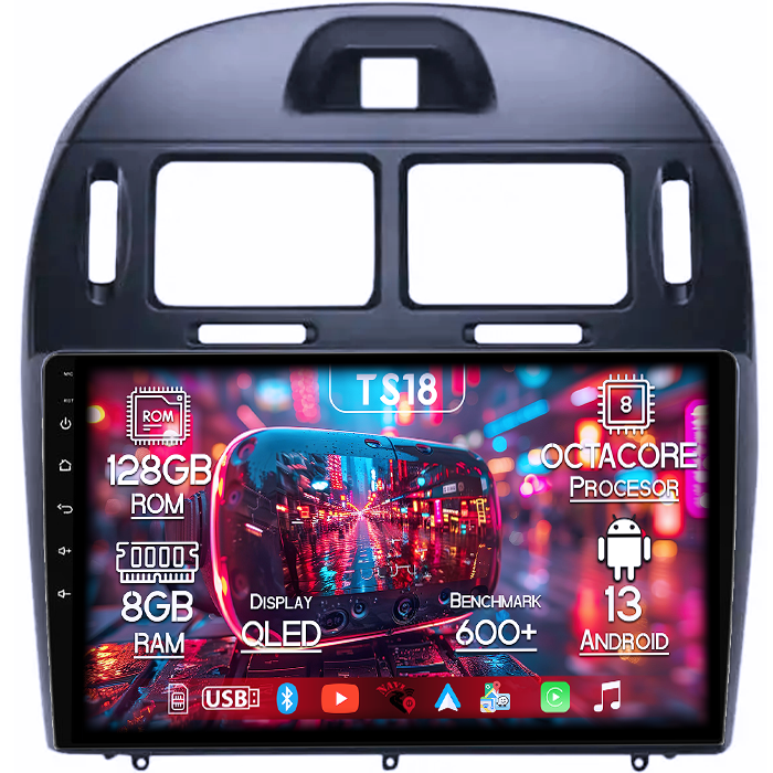 Navigatie dedicata KIA Cerato Foret 2017, 8GB RAM 128GB ROM, Octacore, Platforma TS18, Android 13, Display QLED 10”, Suporta camera 360º, DSP, Carplay&Android Auto, SIM 4G, Ventilator Activ [1]
