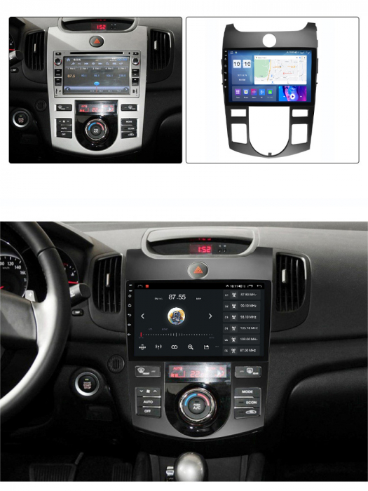 Navigatie dedicata Kia Forte Cerato 2008-2013, Black, 4 GB RAM 32 ROM, Android 13,Display QLED, 9",DSP, Carplay, Android Auto, Internet, Youtube , Waze , WI-FI , USB , Bluetooth , Mir [7]