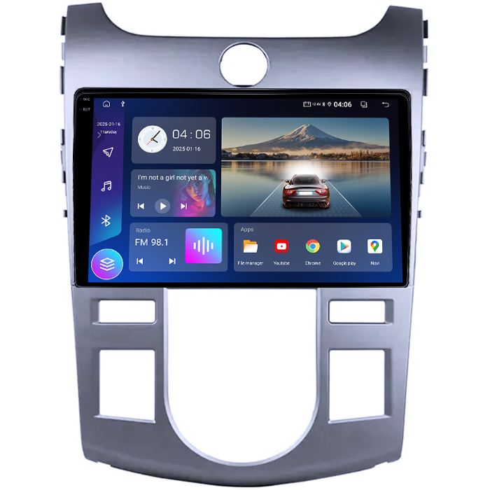 Navigatie dedicata Kia Forte Cerato 2008-2013, Black, 4GB RAM 64GB ROM, Quad Core, Display 9" QLED 1K, Carplay, Android 14, Bluetooth, Magazin Play, Suport Camere AHD [2]