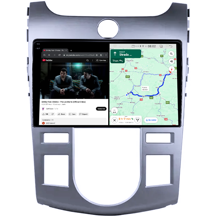 Navigatie dedicata Kia Forte Cerato 2008-2013, Black, 4GB RAM 64GB ROM, Quad Core, Display 9" QLED 1K, Carplay, Android 14, Bluetooth, Magazin Play, Suport Camere AHD [4]