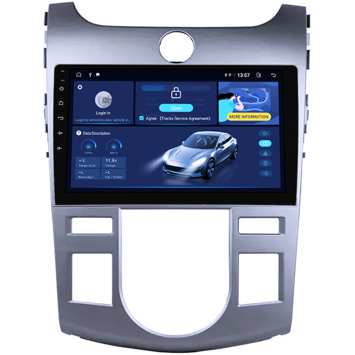 Navigatie dedicata Kia Forte Cerato 2008-2013, Black, 8GB RAM 128GB ROM, Octacore, Platforma TS18, Android 13, Display QLED 9”, Suporta camera 360º, DSP, Carplay&Android Auto, SIM 4G, Ventilator Activ [2]