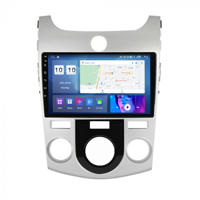 Navigatie dedicata Kia Forte Cerato 2008-2013, Silver, 4GB RAM 32 ROM, Android 13, Display QLED, 9",DSP, Carplay, Android Auto, Internet, Youtube , Waze , WI-FI , USB , Bluetooth , Mi [3]