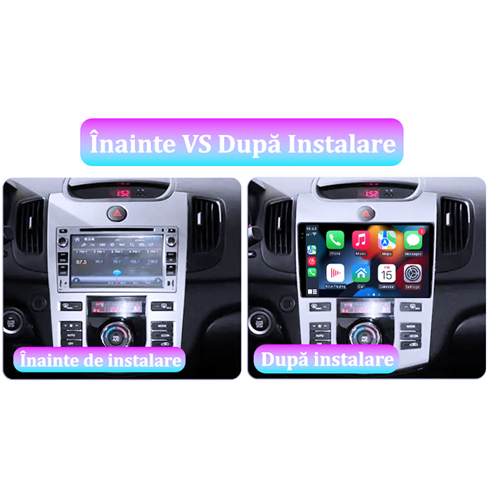 Navigatie dedicata Kia Forte Cerato 2008-2013, Silver, 4GB RAM 64GB ROM, Procesor Qualcomm Octacore, Android 14, Rezolutie 2K, Display QLED 9", DSP, Carplay&Android Auto, SIM 4G [6]