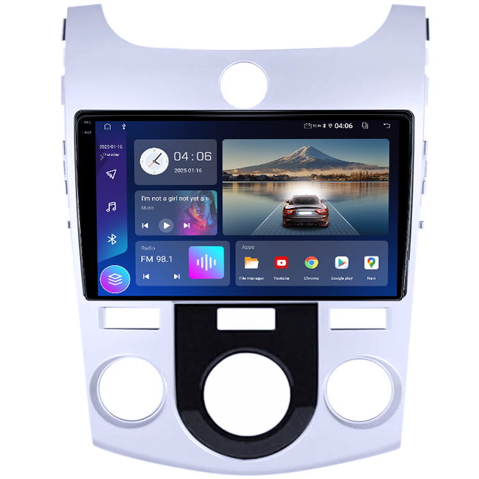 Navigatie dedicata Kia Forte Cerato 2008-2013, Silver, 4GB RAM 64GB ROM, Quad Core, Display 9" QLED 1K, Carplay, Android 14, Bluetooth, Magazin Play, Suport Camere AHD [4]