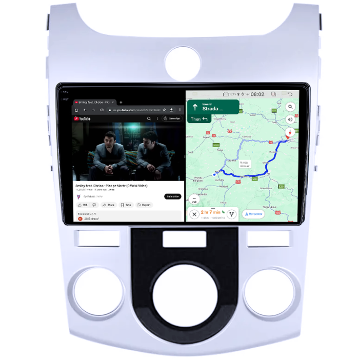 Navigatie dedicata Kia Forte Cerato 2008-2013, Silver, 4GB RAM 64GB ROM, Quad Core, Display 9" QLED 1K, Carplay, Android 14, Bluetooth, Magazin Play, Suport Camere AHD [6]