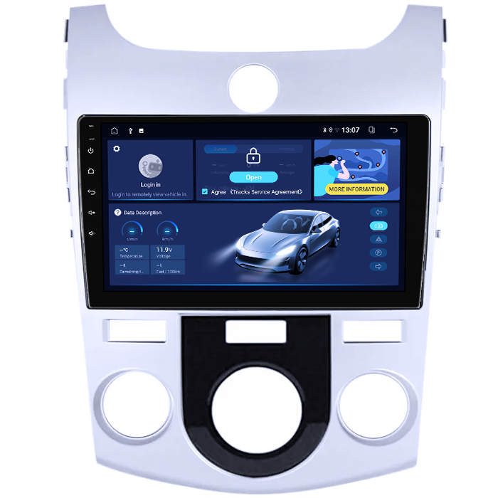 Navigatie dedicata Kia Forte Cerato 2008-2013, Silver, 8GB RAM 128GB ROM, Octacore, Platforma TS18, Android 13, Display QLED 9”, Suporta camera 360º, DSP, Carplay&Android Auto, SIM 4G, Ventilator Acti [2]