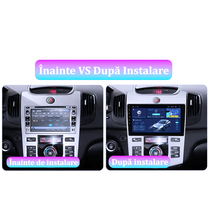 Navigatie dedicata Kia Forte Cerato 2008-2013, Silver, 8GB RAM 128GB ROM, Octacore, Platforma TS18, Android 13, Display QLED 9”, Suporta camera 360º, DSP, Carplay&Android Auto, SIM 4G, Ventilator Acti [5]