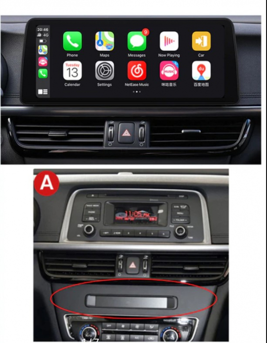 Navigatie dedicata Kia K5 2015+, 4 GB RAM 32 ROM, Android 13, Display QLED, 9", DSP, Carplay, Android Auto, Internet, Youtube , Waze , WI-FI , USB , Bluetooth [2]