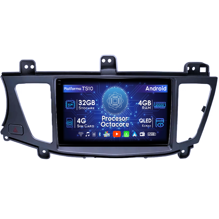 Navigatie dedicata Kia K7 Cadenza 2011-2012, 4GB RAM 32GB ROM, Octacore, Android 14, Display QLED 1K 9", DSP, Carplay&Android Auto, SIM 4G, Bluetooth, Ventilator Activ [1]
