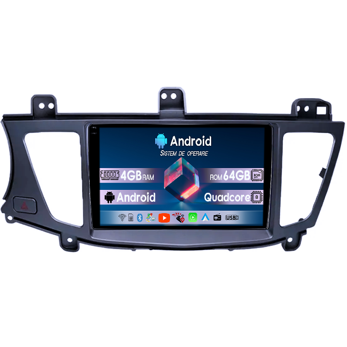 Navigatie dedicata Kia K7 Cadenza 2011-2012, 4GB RAM 64GB ROM, Quad Core, Display 9" QLED 1K, Carplay, Android 14, Bluetooth, Magazin Play, Suport Camere AHD [1]