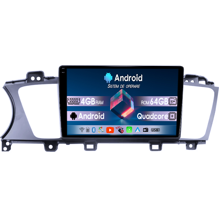 Navigatie dedicata Kia K7 Cadenza 2013-2017, 4GB RAM 64GB ROM, Quad Core, Display 9" QLED 1K, Carplay, Android 14, Bluetooth, Magazin Play, Suport Camere AHD [1]