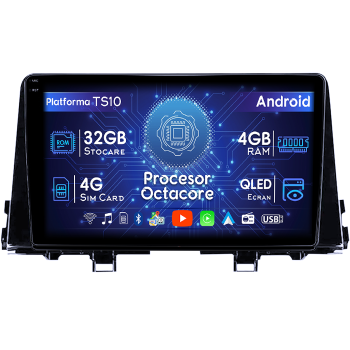 Navigatie dedicata KIA Morning picanto 2017-2020, 4GB RAM 32GB ROM, Octacore, Android 14, Display QLED 1K 9", DSP, Carplay&Android Auto, SIM 4G, Bluetooth, Ventilator Activ [1]