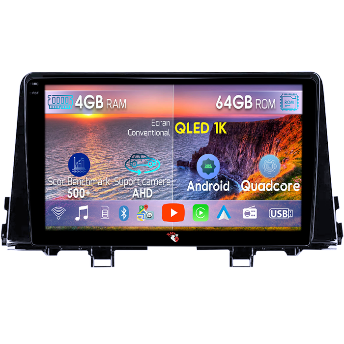 Navigatie dedicata KIA Morning picanto 2017-2020, 4GB RAM 64GB ROM, Octacore, Android 14, Display QLED 1K 9", Carplay&Android Auto, SIM 4G, Ventilator Activ [1]